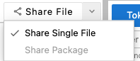 Share target dropdown in editor toolbar