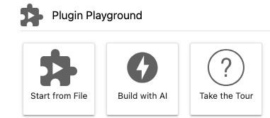 Plugin Playground launcher tiles